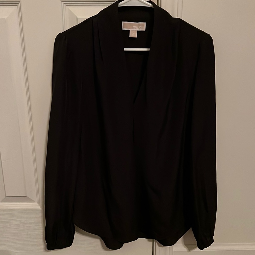 NWOT Black Silky Michael Kors Shirt Size Medium